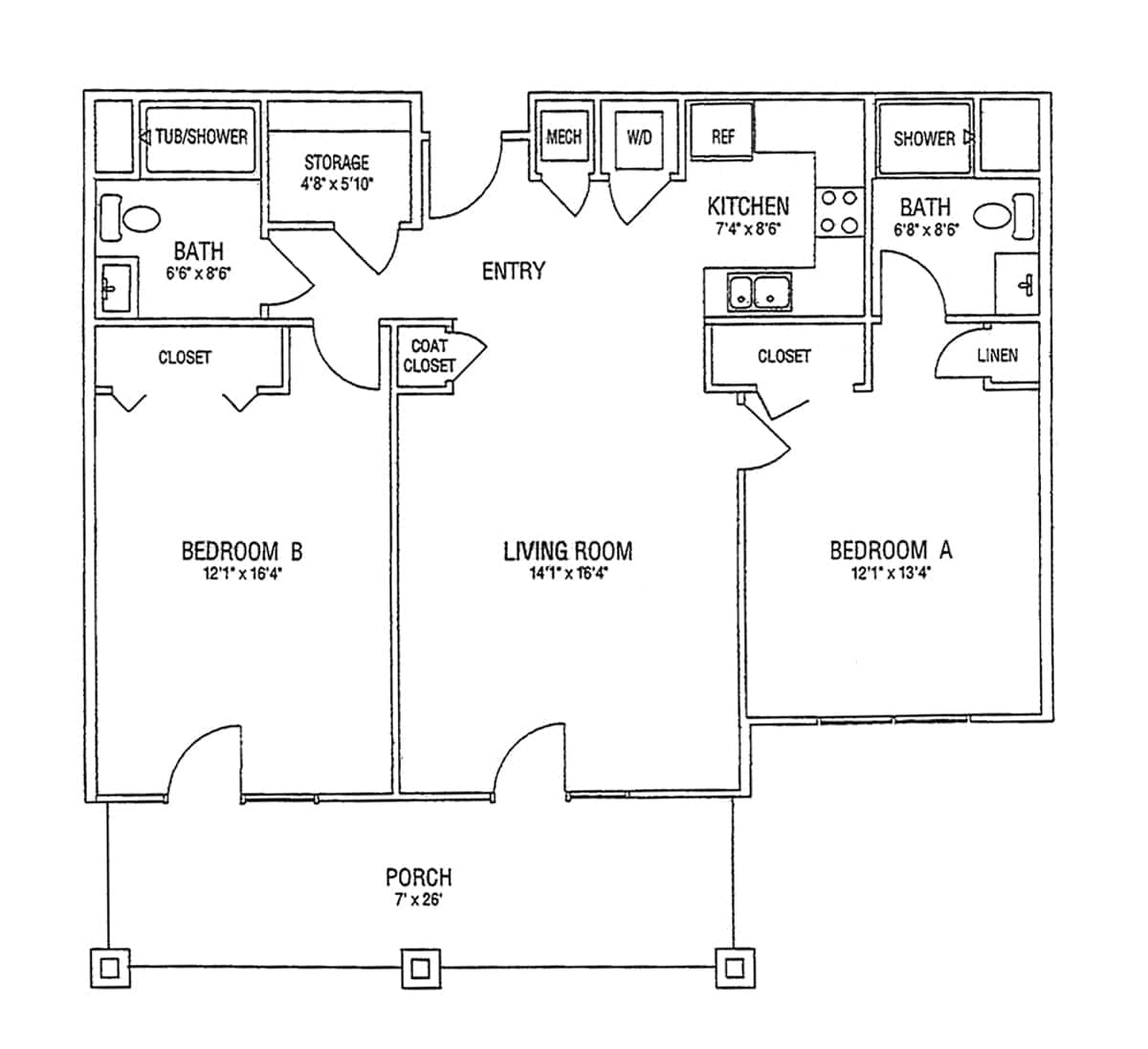 Wilmington NC Independent Living Senior Apartments Floor Plans