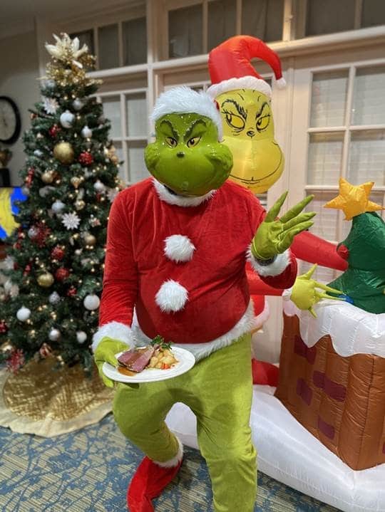 Grinch visit and dinner